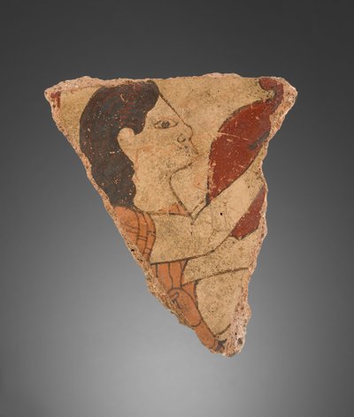 Fragment of a Painted Panel by Unbekannt Unbekannt
